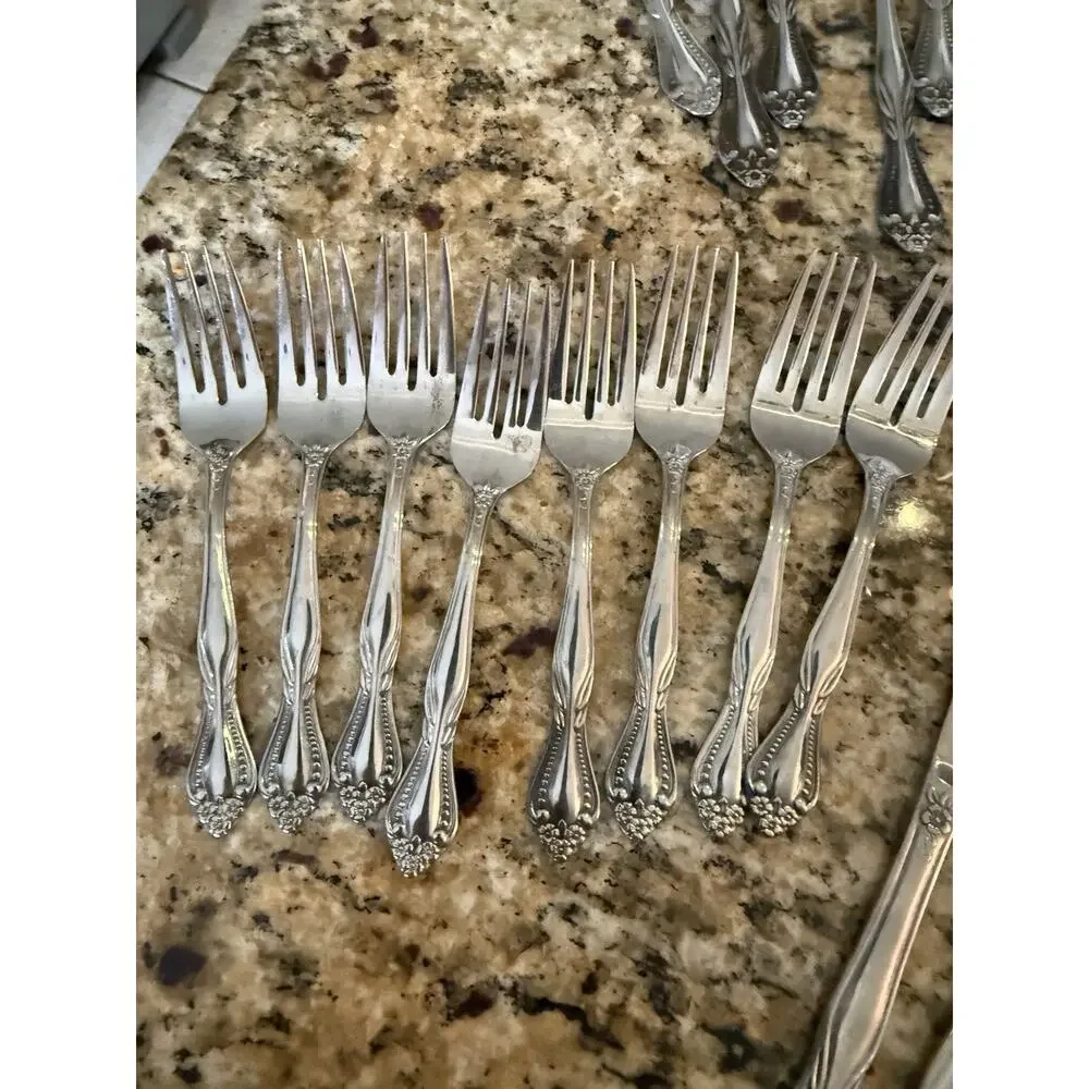 Lifetime Stainless Japan Pierrepont Flatware Mcm Set 42 Pc Service for 6 VTG